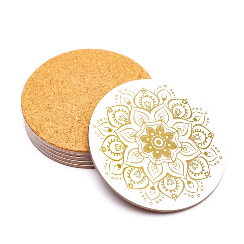 Dessous de verre Mandala blanc 