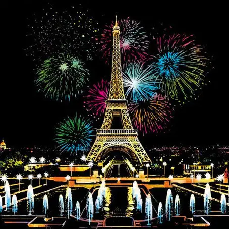 🌆✨ Kit Peinture à gratter – Paris