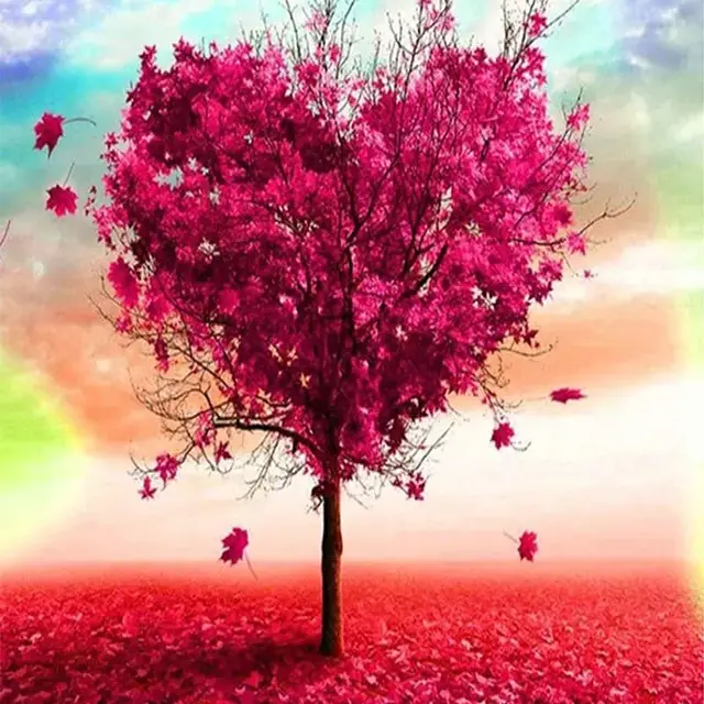 ❤️🌳 Kit Point de croix – Arbre Cœur