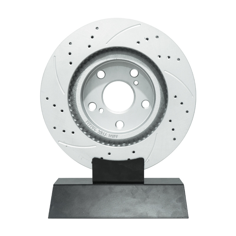 Drilled brake disc rotor