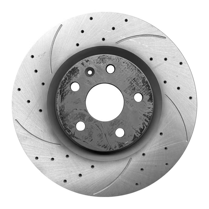 Pair of drilled brake rotors