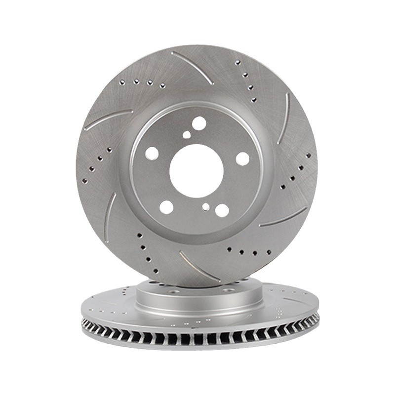 Drilled and slotted brake rotors
