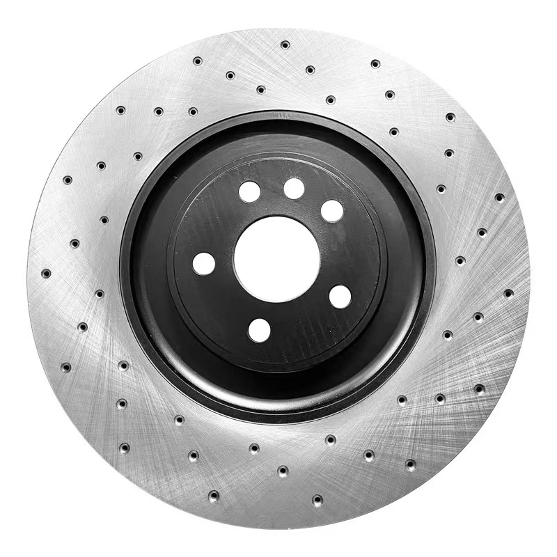 Pair of drilled brake rotors