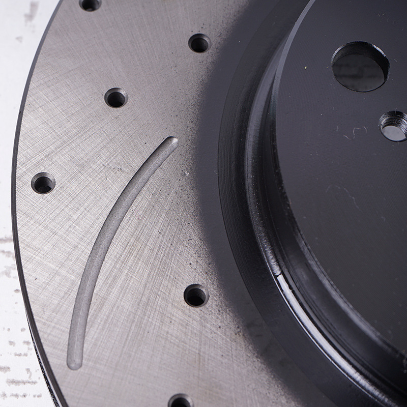 Drilled and slotted brake rotors