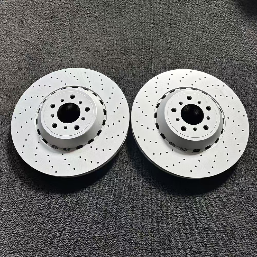Drilled and slotted brake rotors 3L2Z1125AA for FORD HT250/G3000 Excellent Brake Rotors