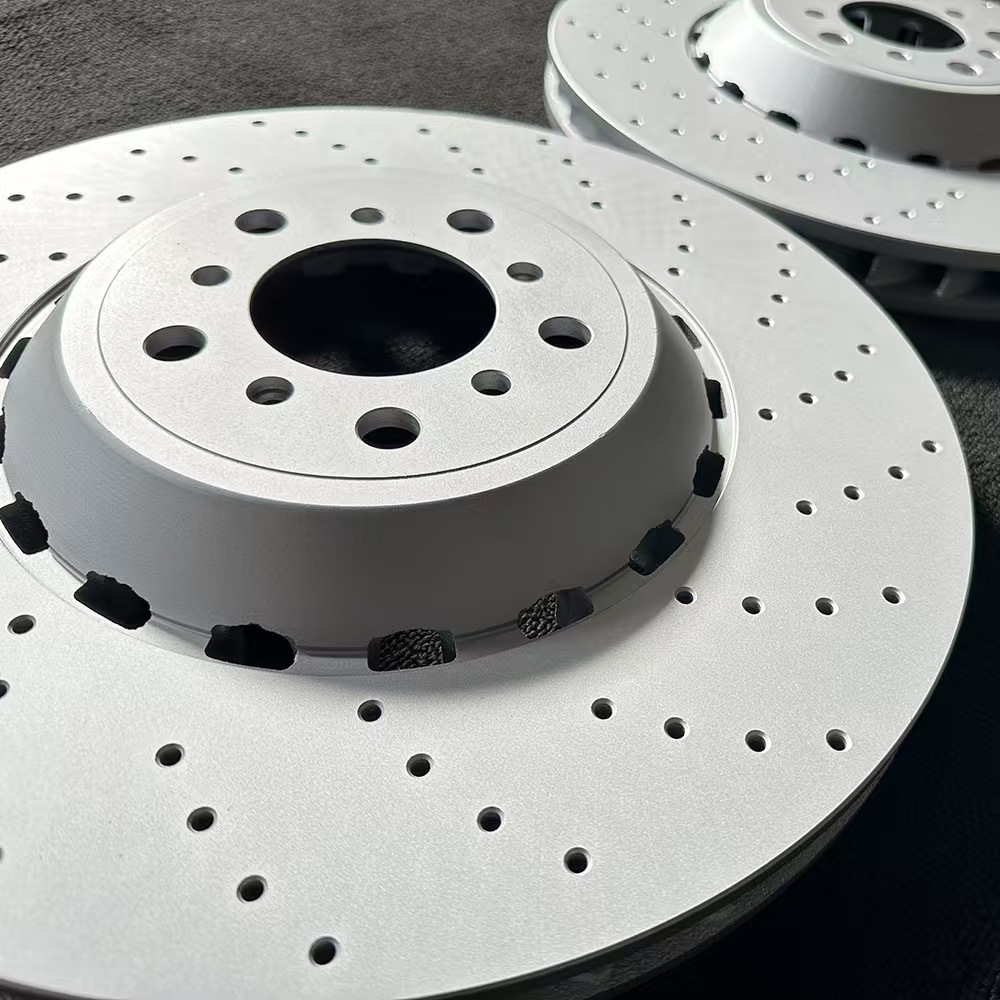 Drilled and slotted brake rotors 3L2Z1125AA for FORD HT250/G3000 Excellent Brake Rotors