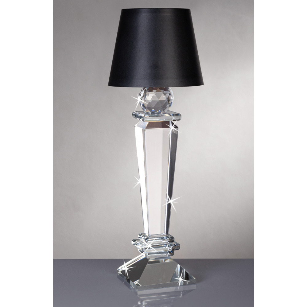 Lume in cristallo con luce led ricaricabile