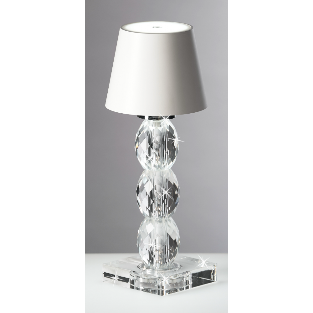 Lumetto in cristallo a batteria con luce led ricaricabile