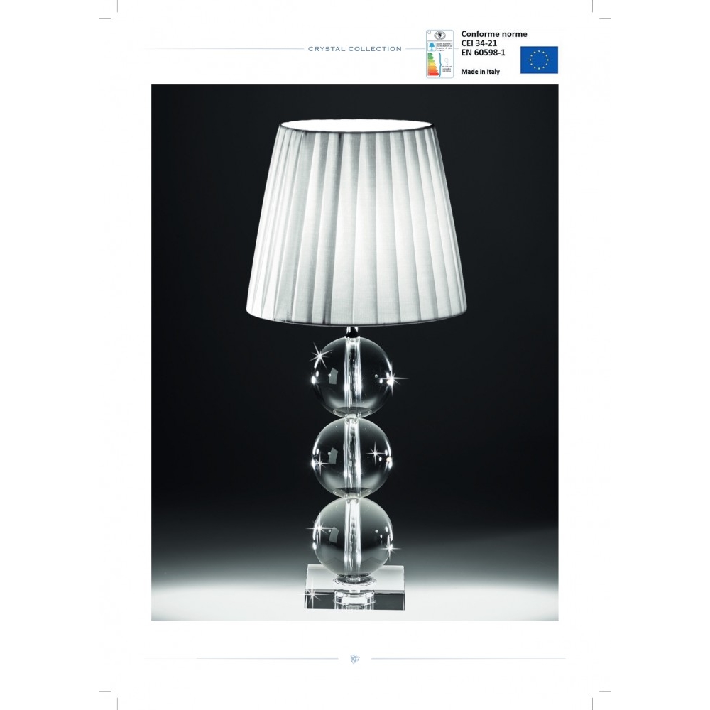 Lampada in cristallo 3 sfere
