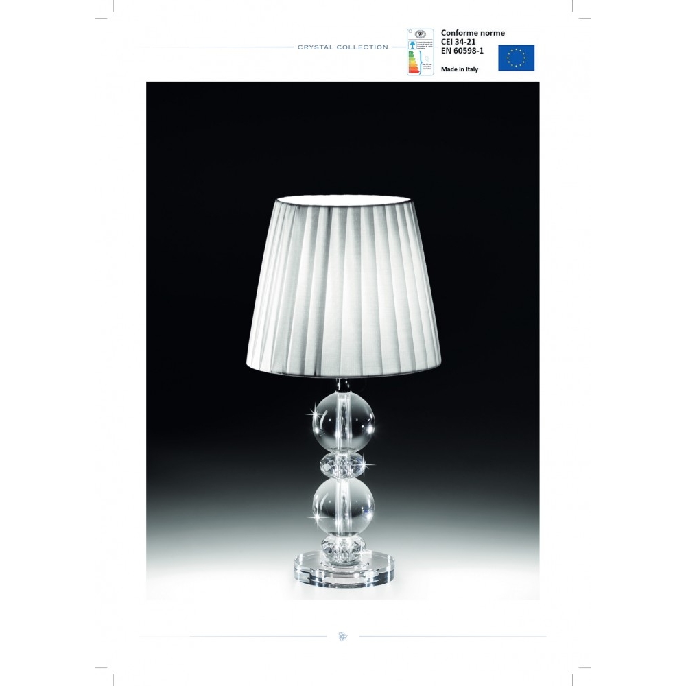 Lampada in cristallo doppia sfera