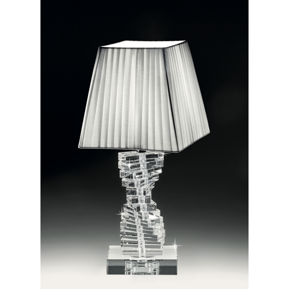 Lampada in cristallo effetto scala a chiocciola