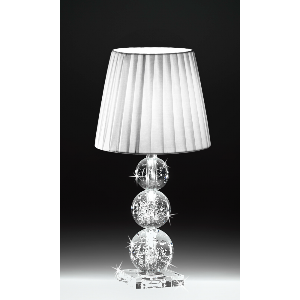 Lume in cristallo con sfere bolle