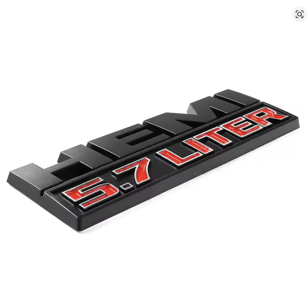 5.7 Liter Emblems 3D Side Door Fender for 2009-2019 Dodge RAM Challenger and Charger - Black