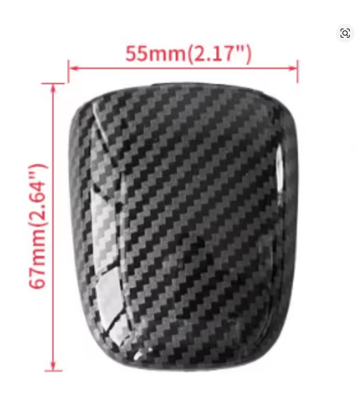 For Challenger Gear Shift Knob Cover Trim Accessories for Dodge Challenger Charger 2015 up (Carbon Fiber Grain)