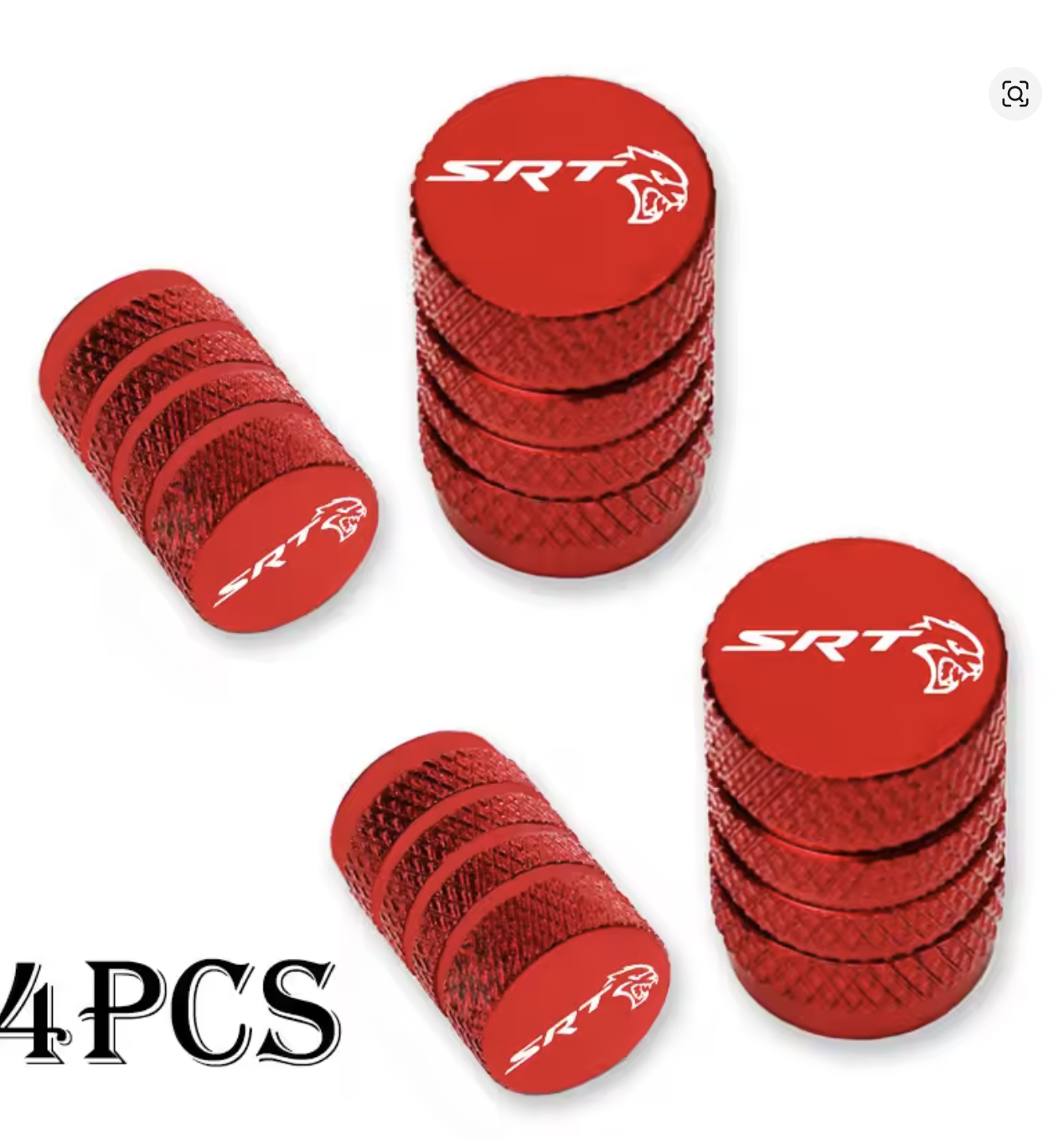 Car Wheel Tire Valve Caps Tyre Stem Covers Airdust Waterproof for Charger Challenger - RED