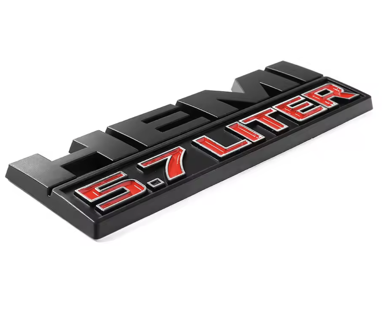 5.7 Liter Emblems 3D Side Door Fender for 2009-2019 Dodge RAM Challenger and Charger - Black