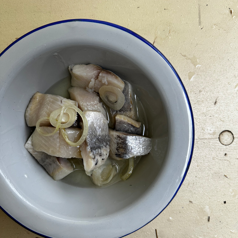 Śledź z cebula w oleju