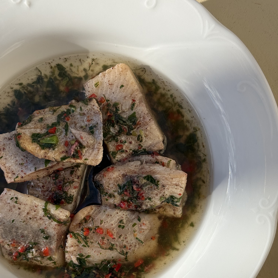 Śledź z sumaku i mięcie