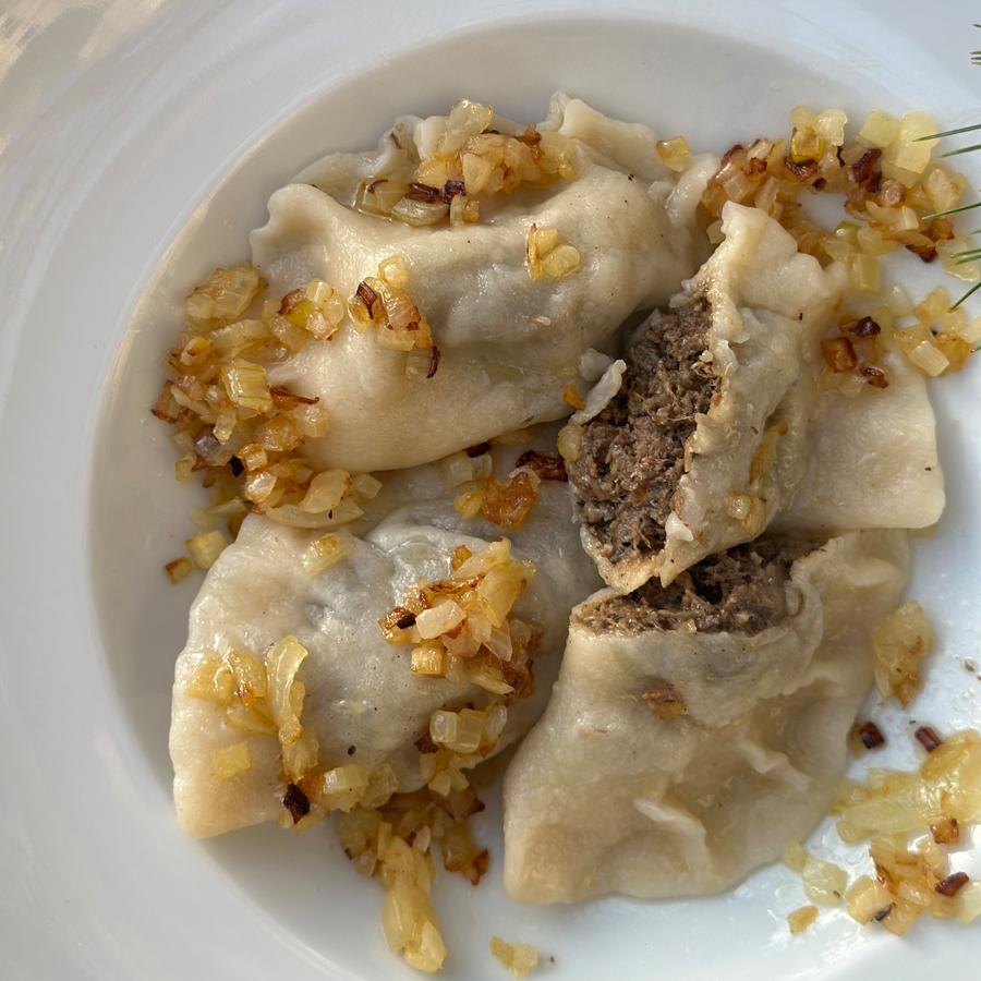 Pierogi z gęsiną