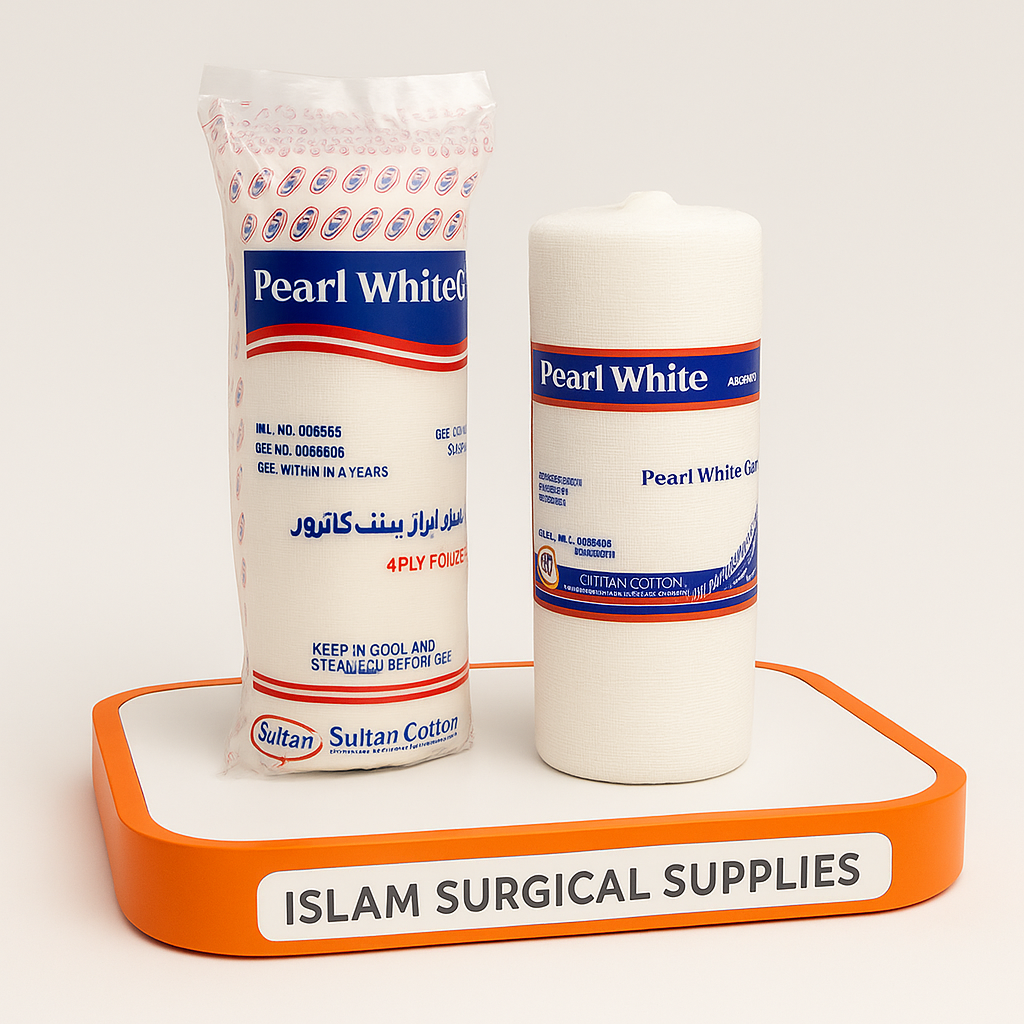 Pearl White Cotton Absorbent Gauze