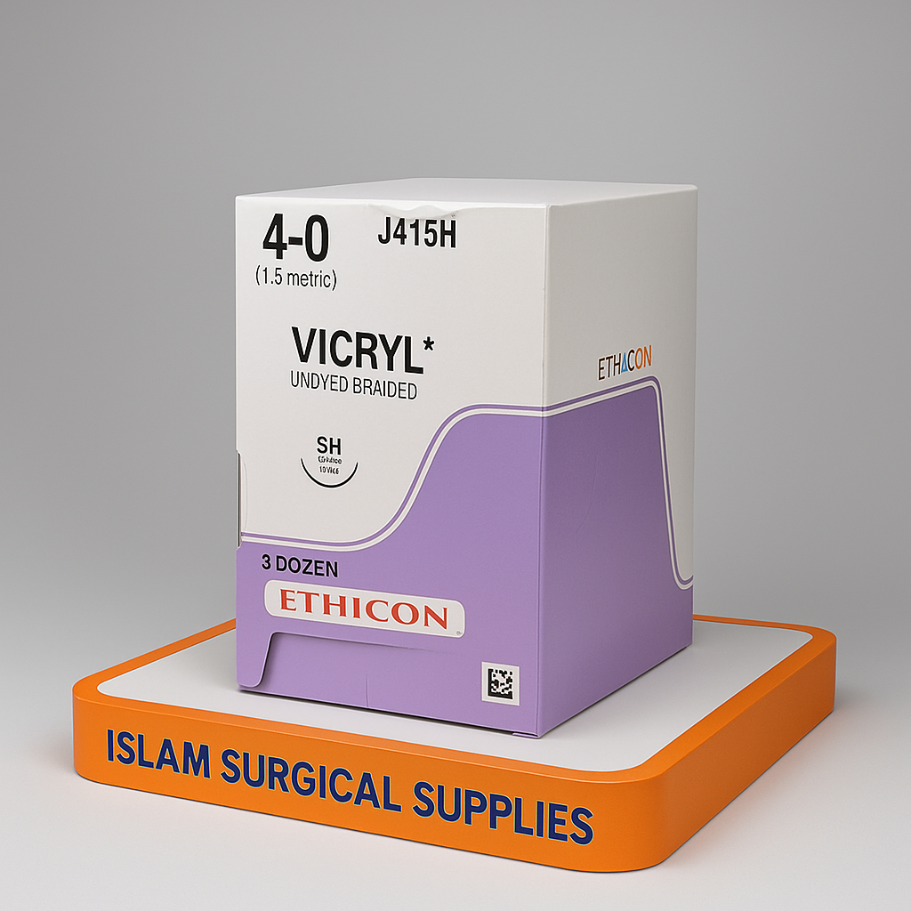Ethicon Vicryl Undyed Braided Suture 4-0