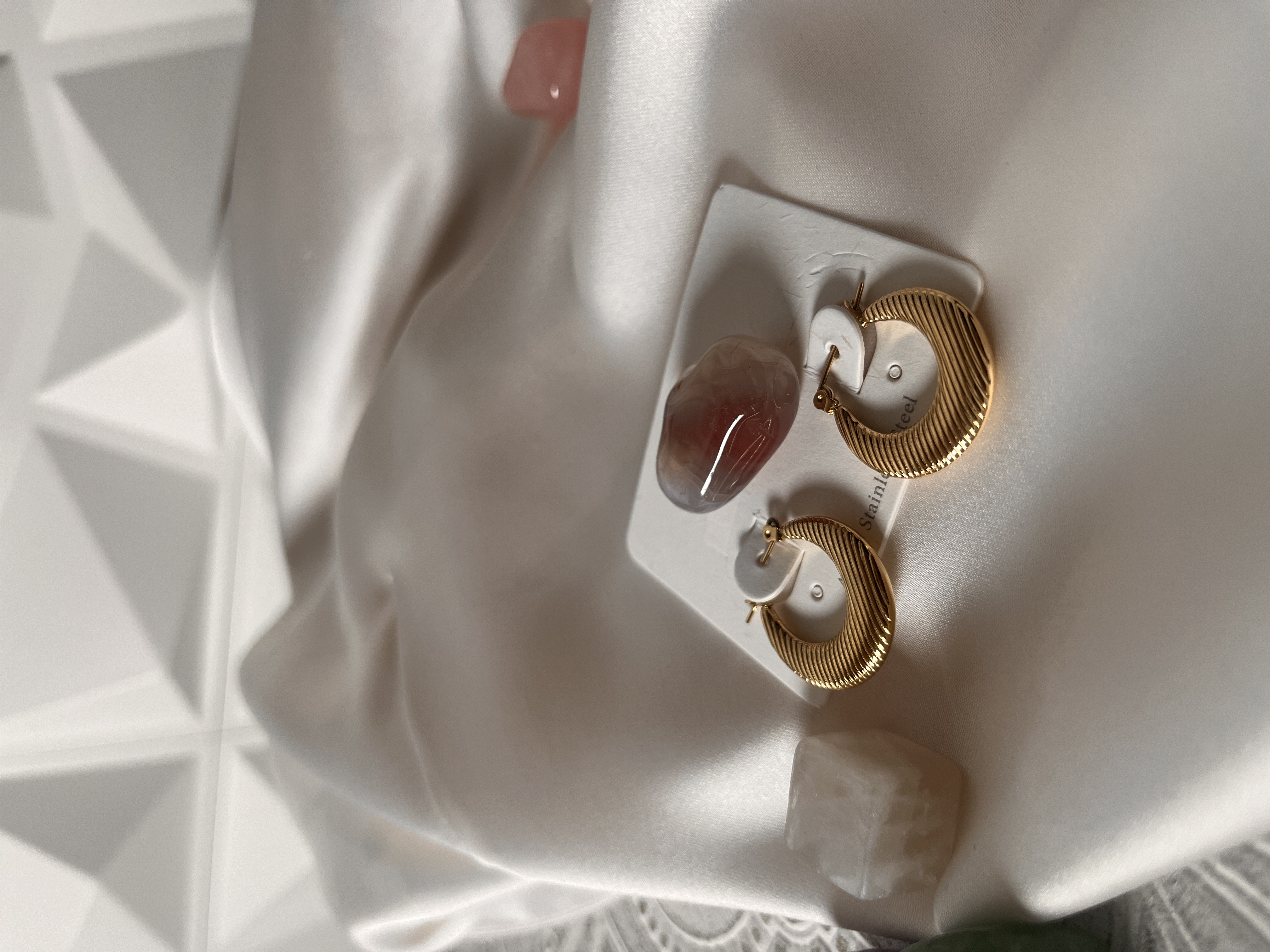 Gold Twist Hoop Earrings