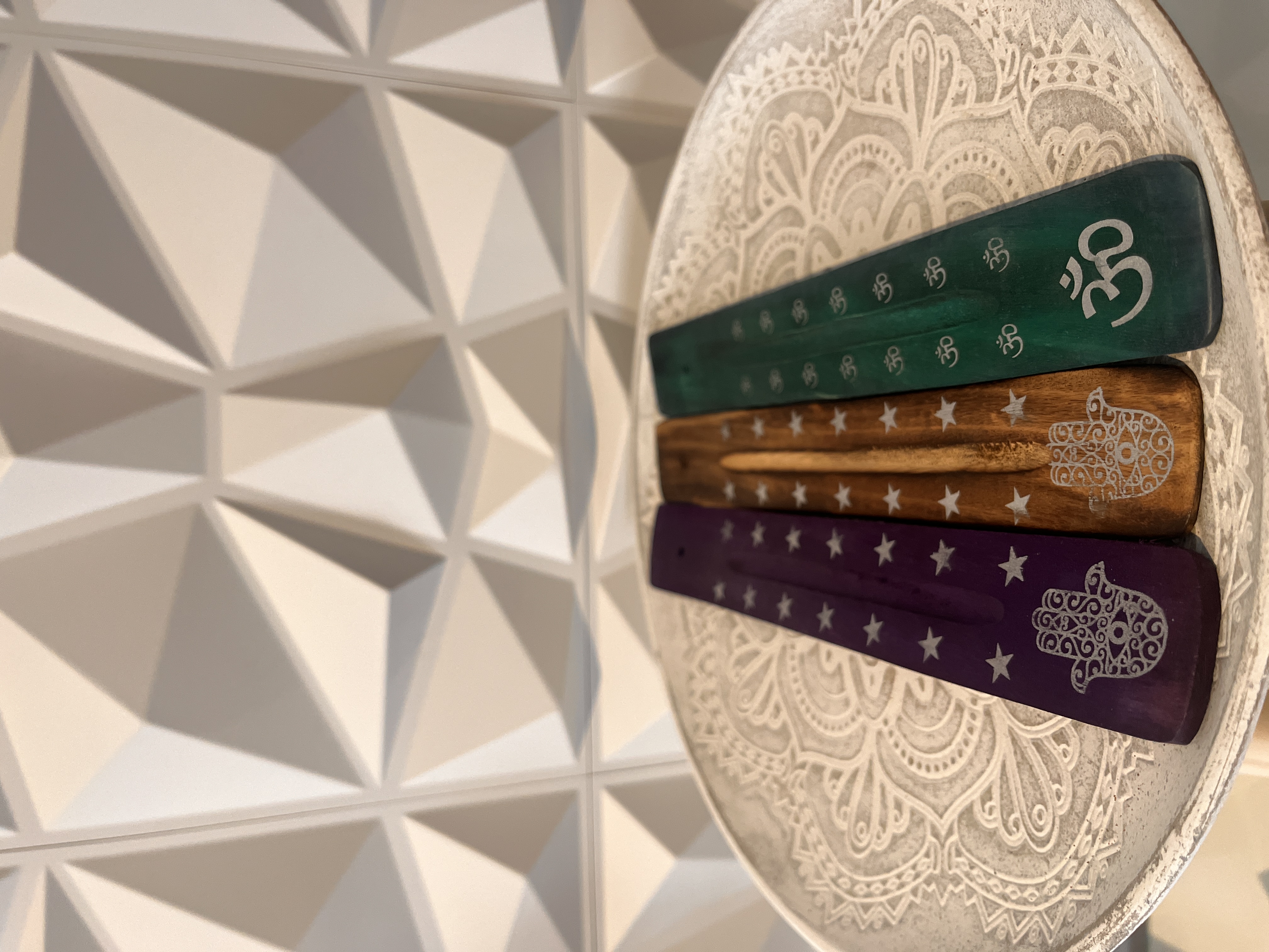 Wooden Incense Holder Set