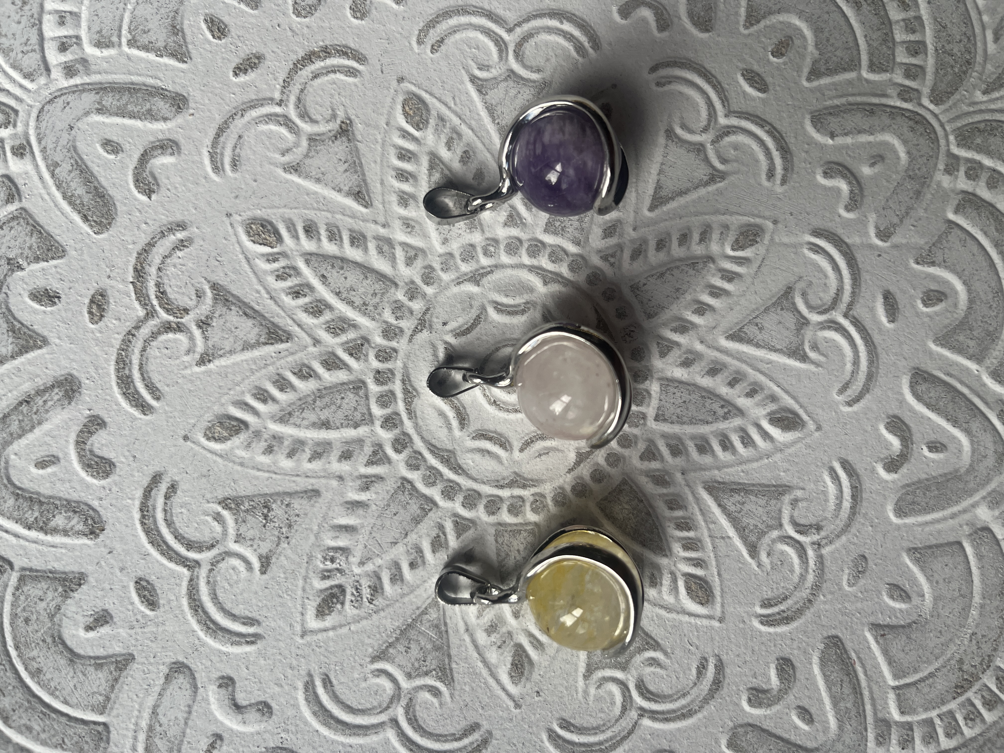 Set of Gemstone Pendants