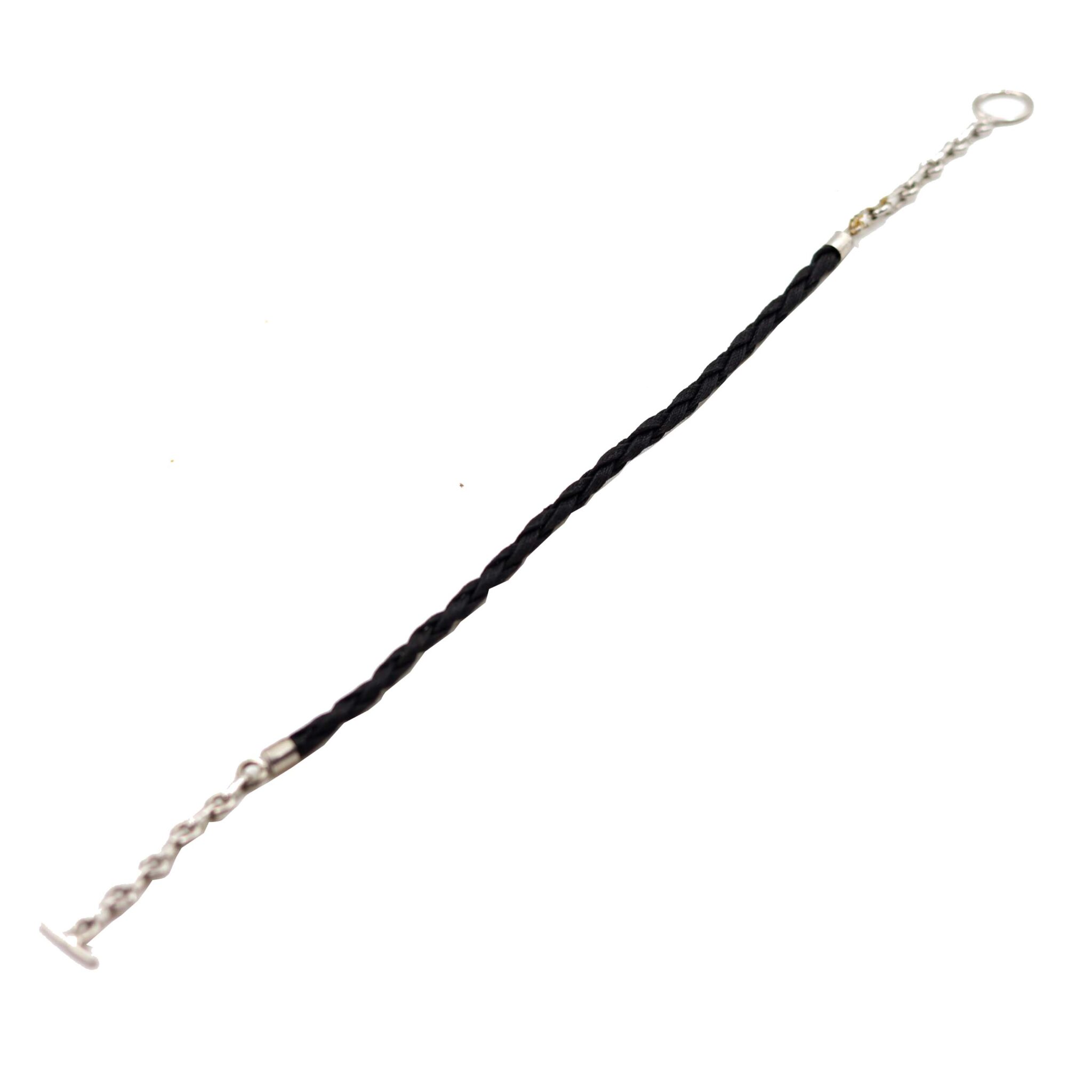 KBS0019-STERLING SILVER WITH THREAD BRACELET