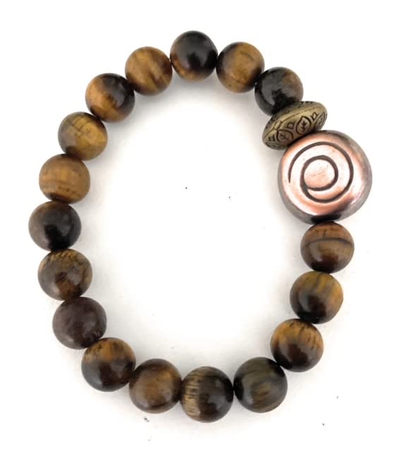 NS0003-Natural Tiger Eye Beaded Bracelet