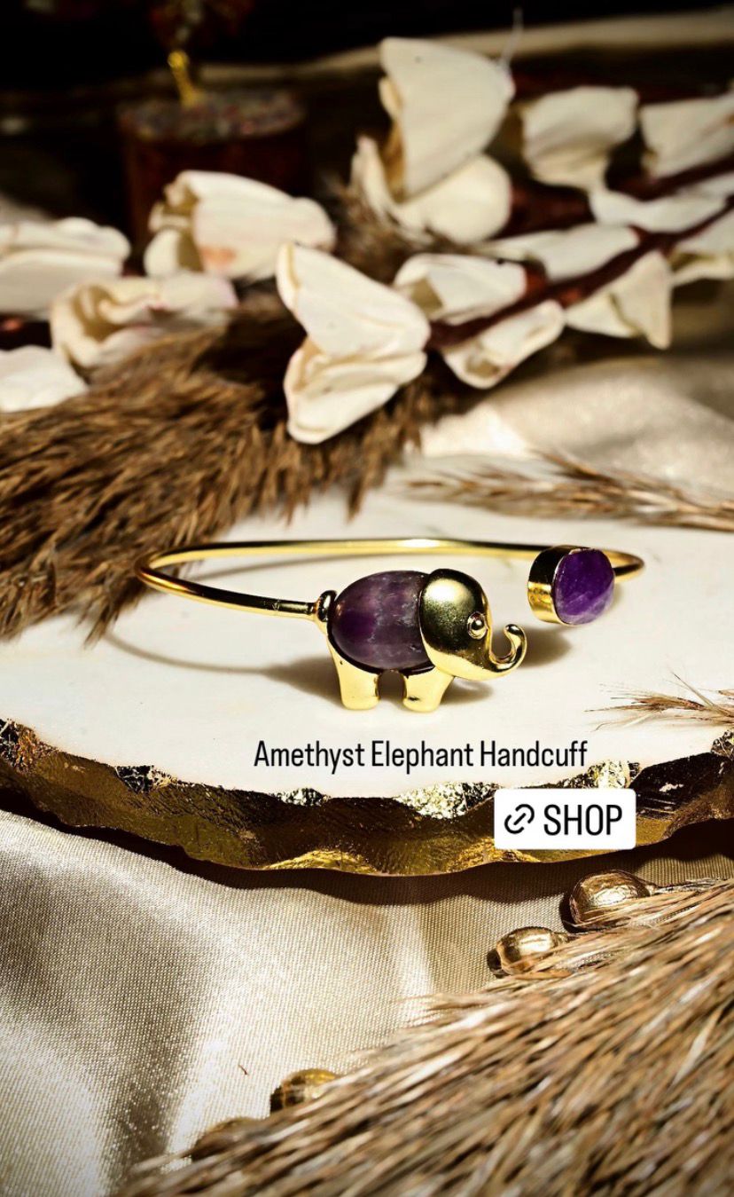 KJN00004 - Amethyst Elephant Handcuff