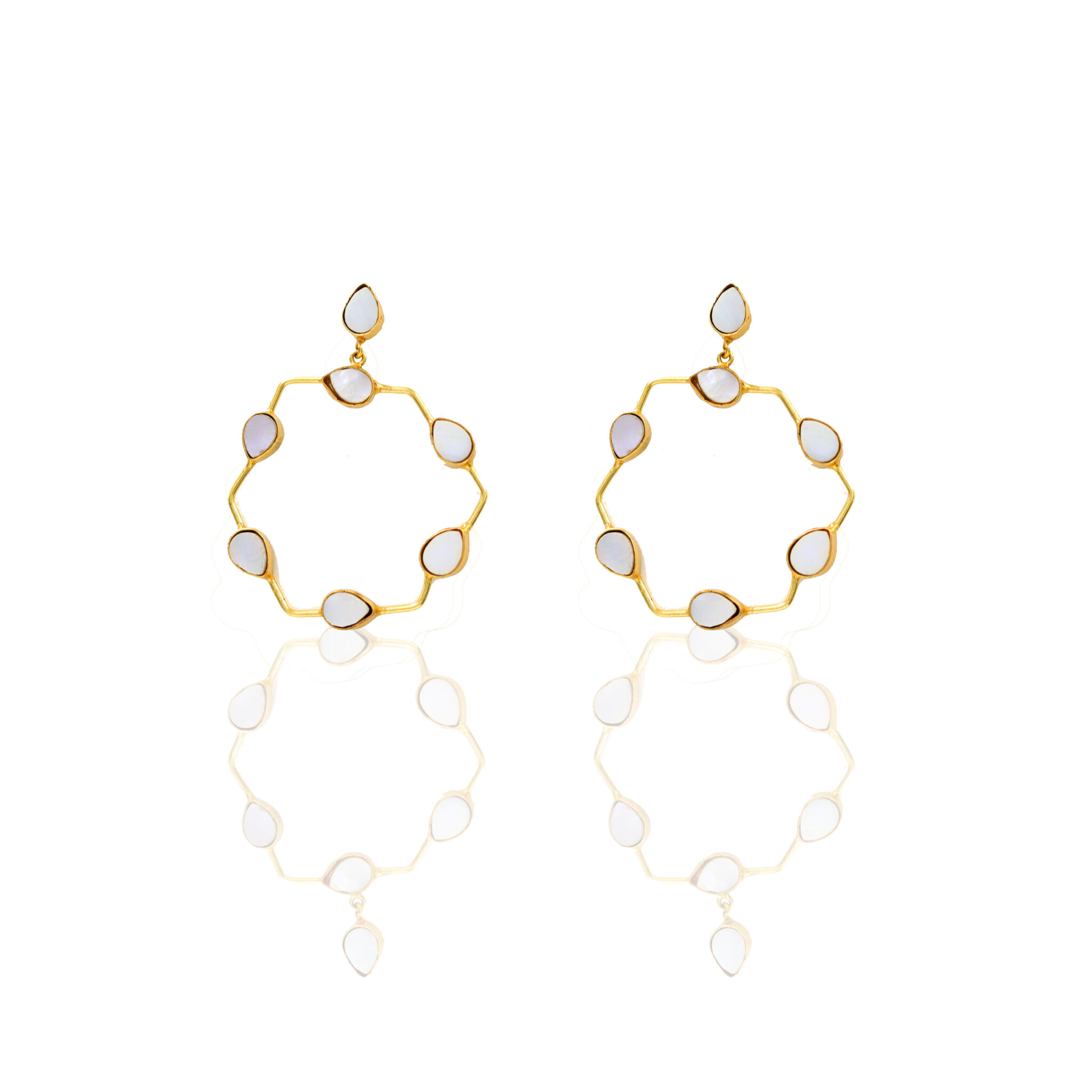 KB00051-Gold Plated Statement Earrings