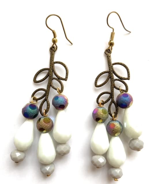 NB0010-Vintage Leaf Drop Earrings