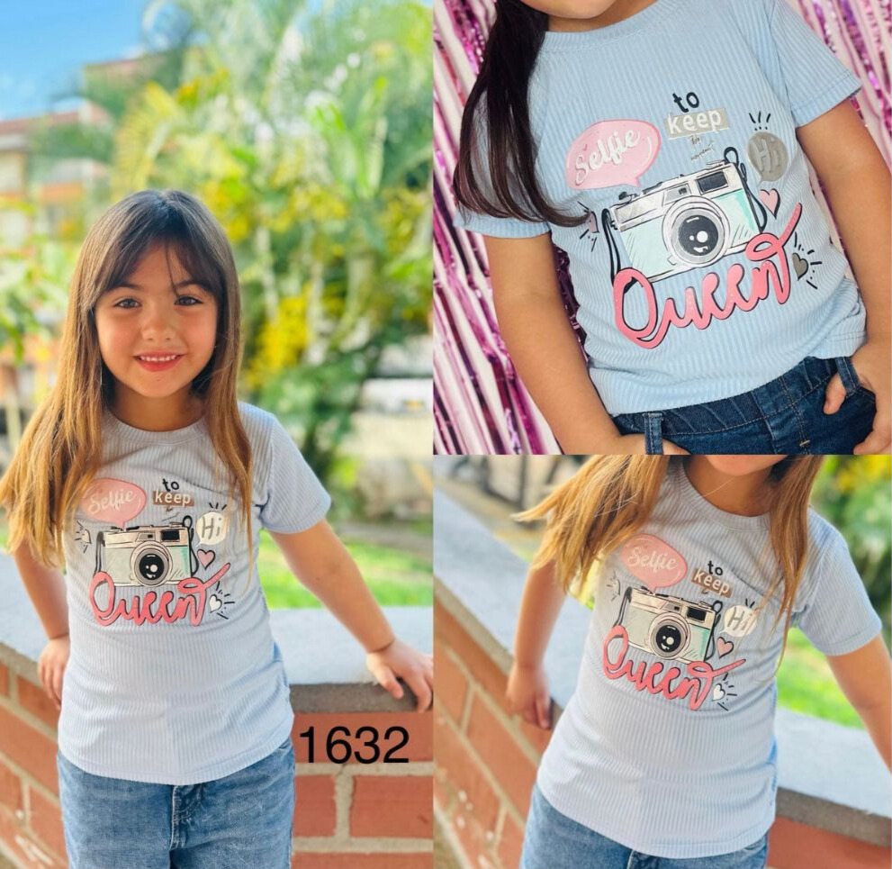 BLUSA NIÑA TELA RIB SURTIDO COLORES X6