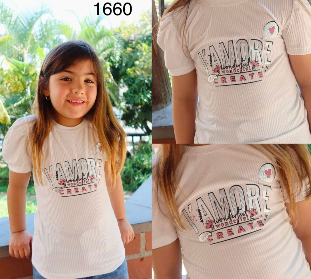 BLUSA NIÑA TELA RIB SURTIDO COLORES X6