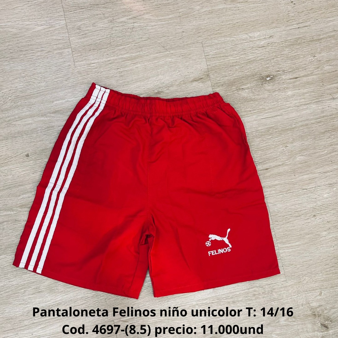 PANTALONETA FELINOS NIÑO UNICOLOR SURTIDO