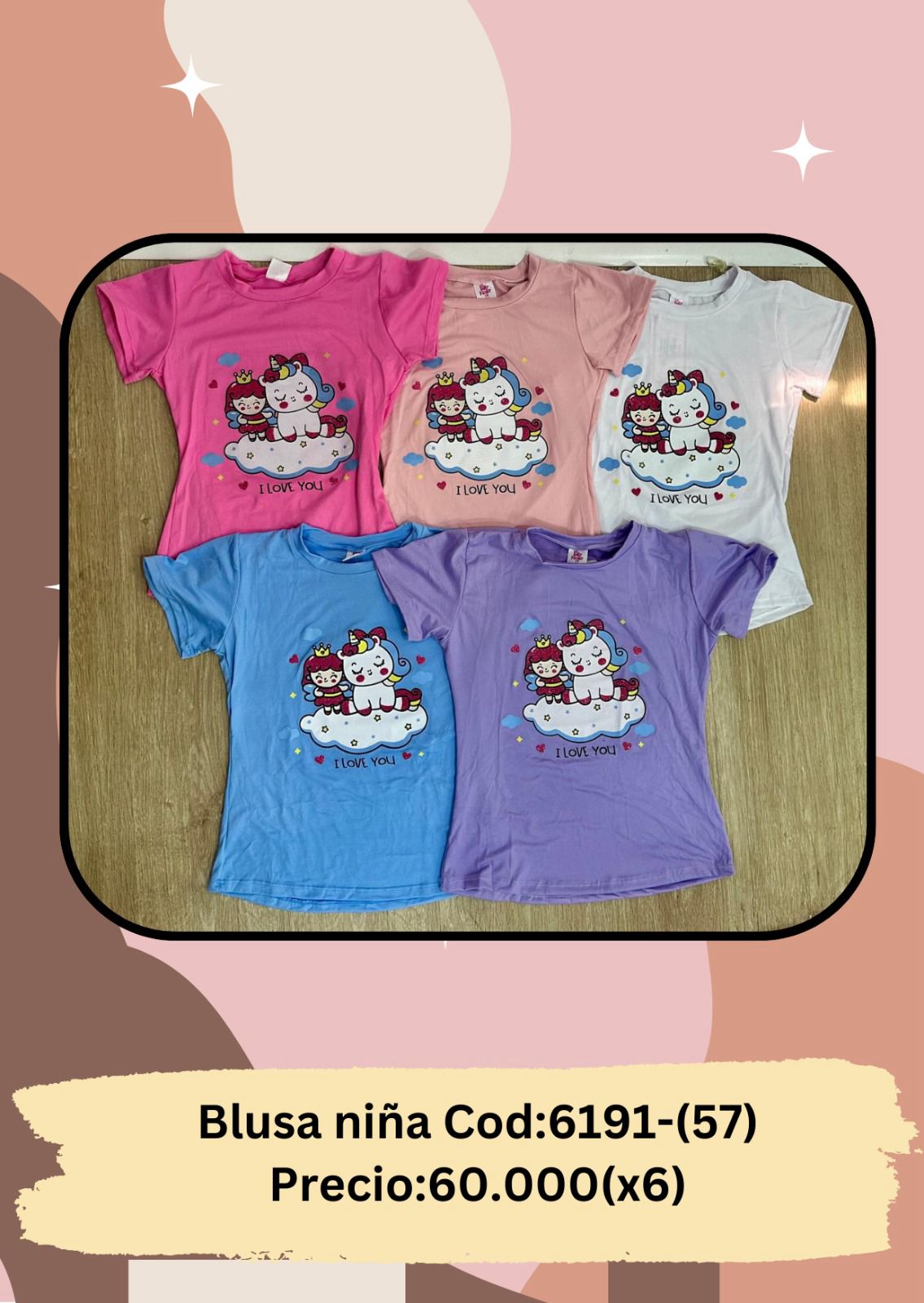 BLUSA NIÑA SURTIDO X6