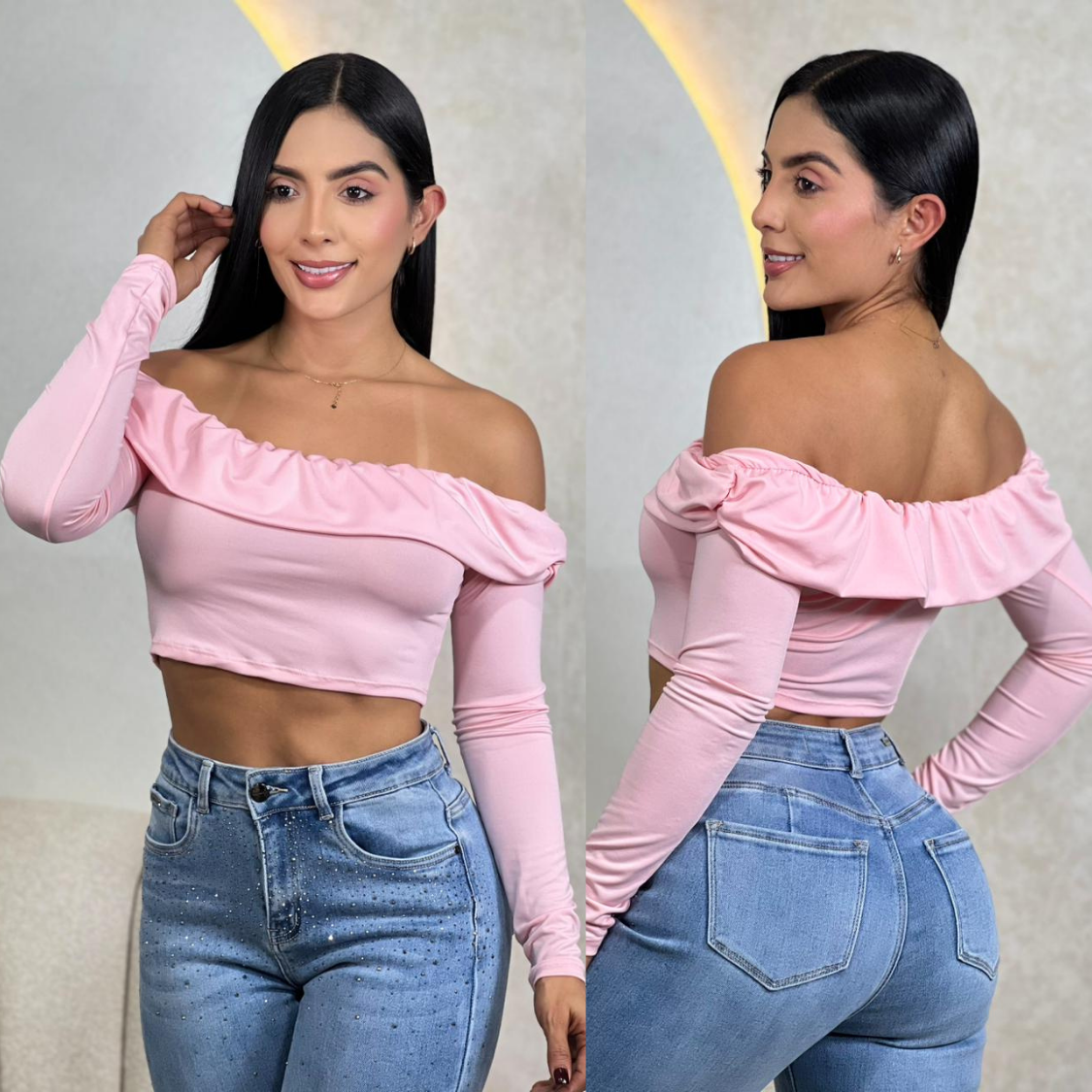 BLUSA DAMA MANGA LARGA
