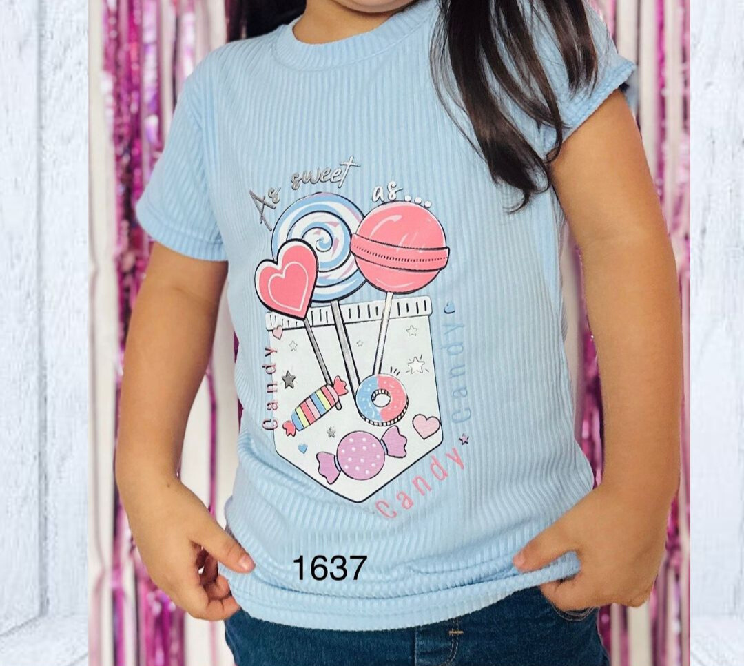 BLUSA NIÑA TELA RIB SURTIDO COLORES X6