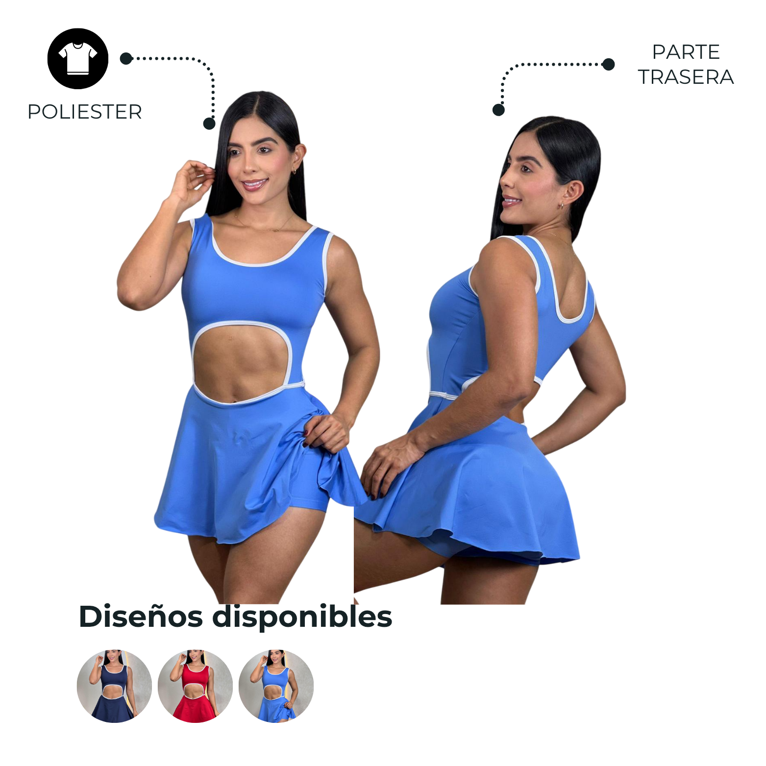 VESTIDO FALDA SHORT ESQUELETO