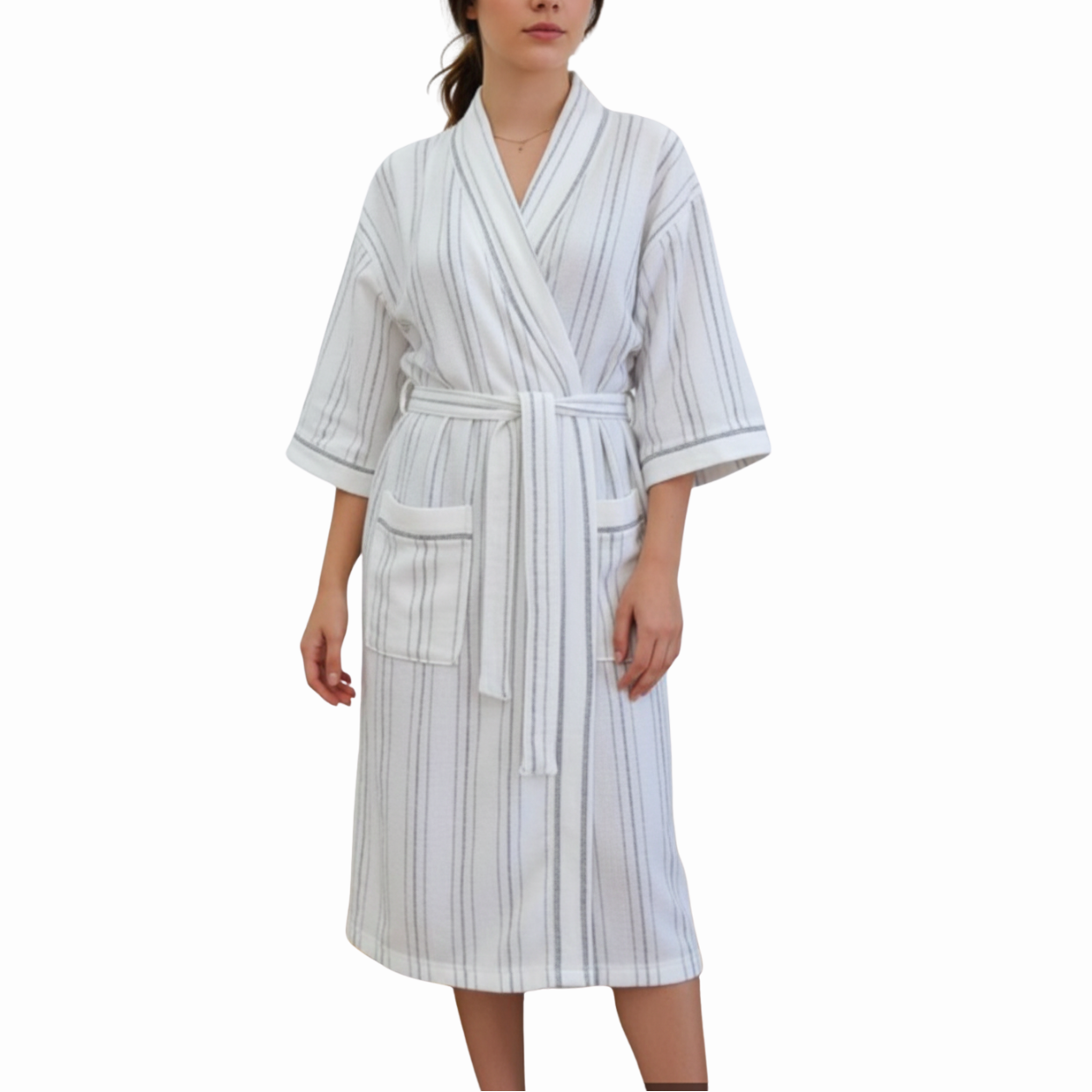 SALIDA DE BAÑO RAYAS DAMA