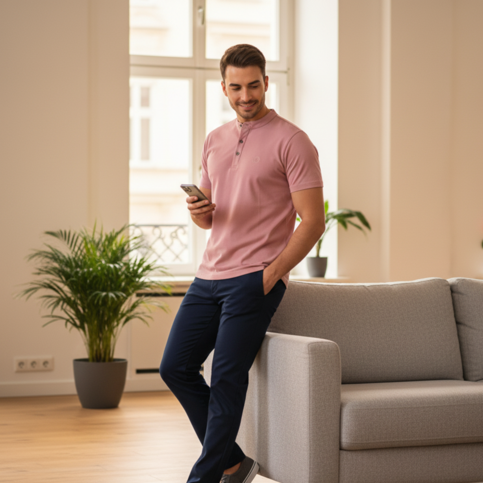 CAMISETA HOMBRE BOTÓN