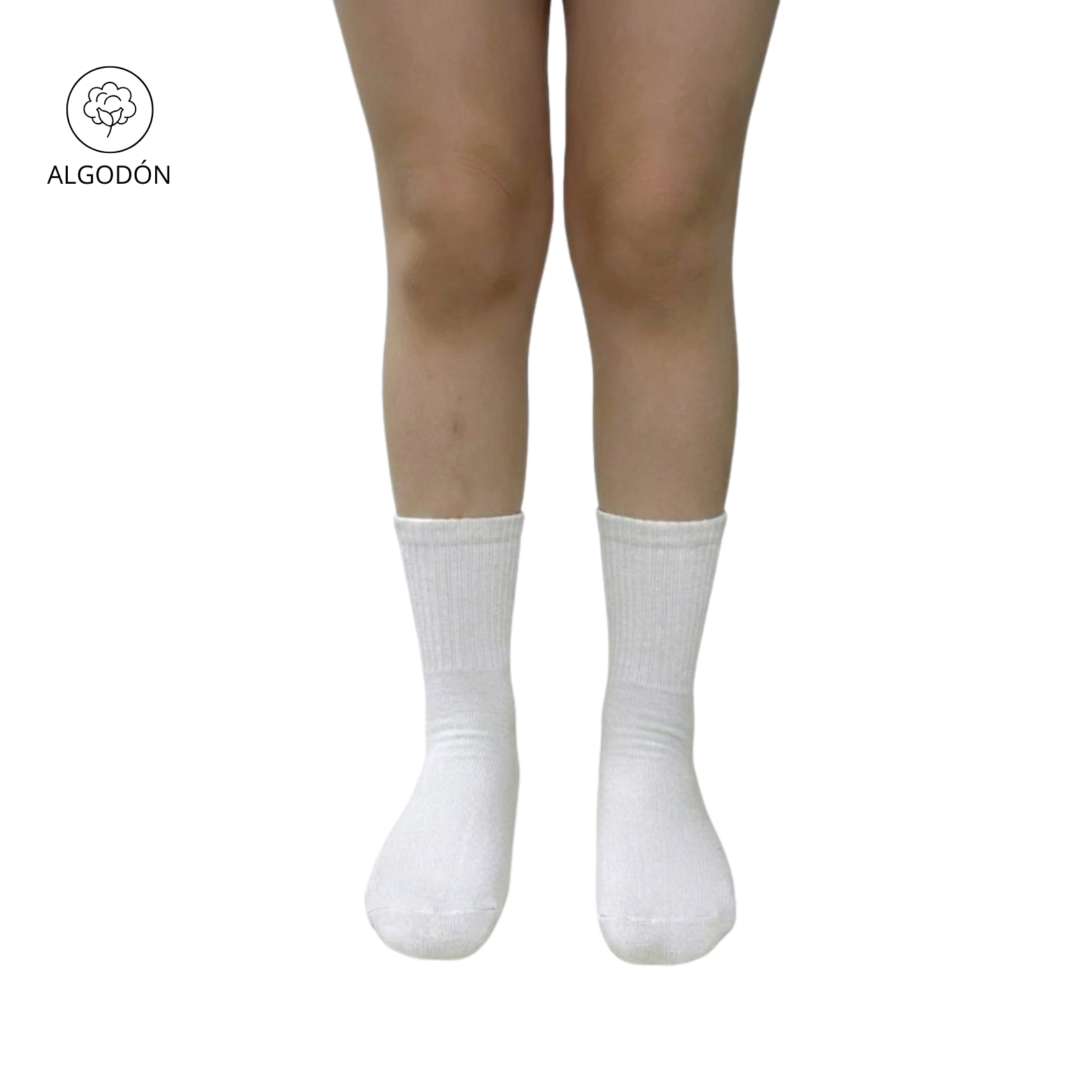 MEDIA COLEGIAL CRAZY  BLANCA 10 -12 