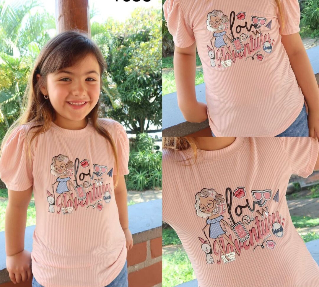 BLUSA NIÑA TELA RIB SURTIDO COLORES X6