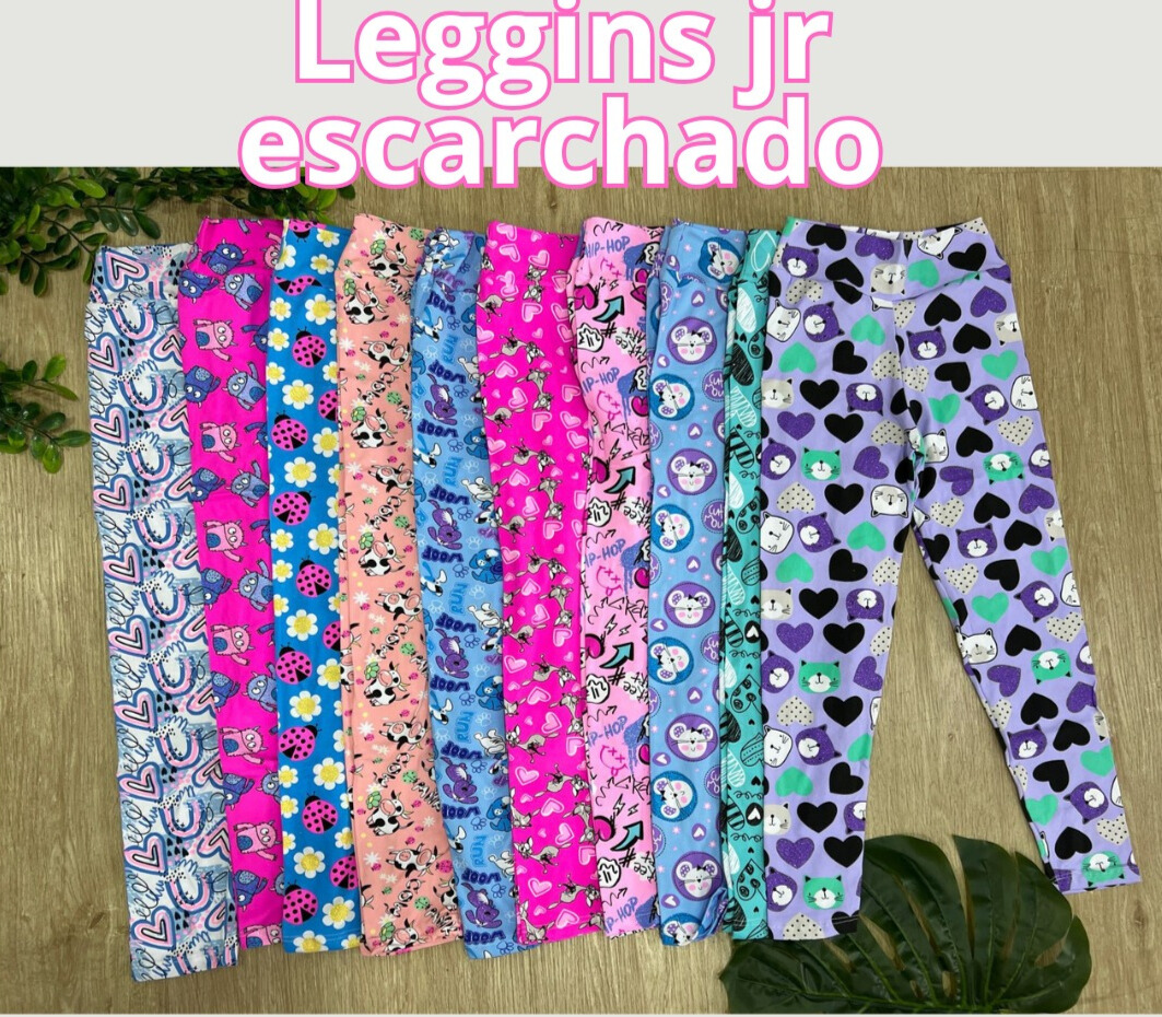 LEGGIN JR ESCARCHADO SURTIDO  X12 