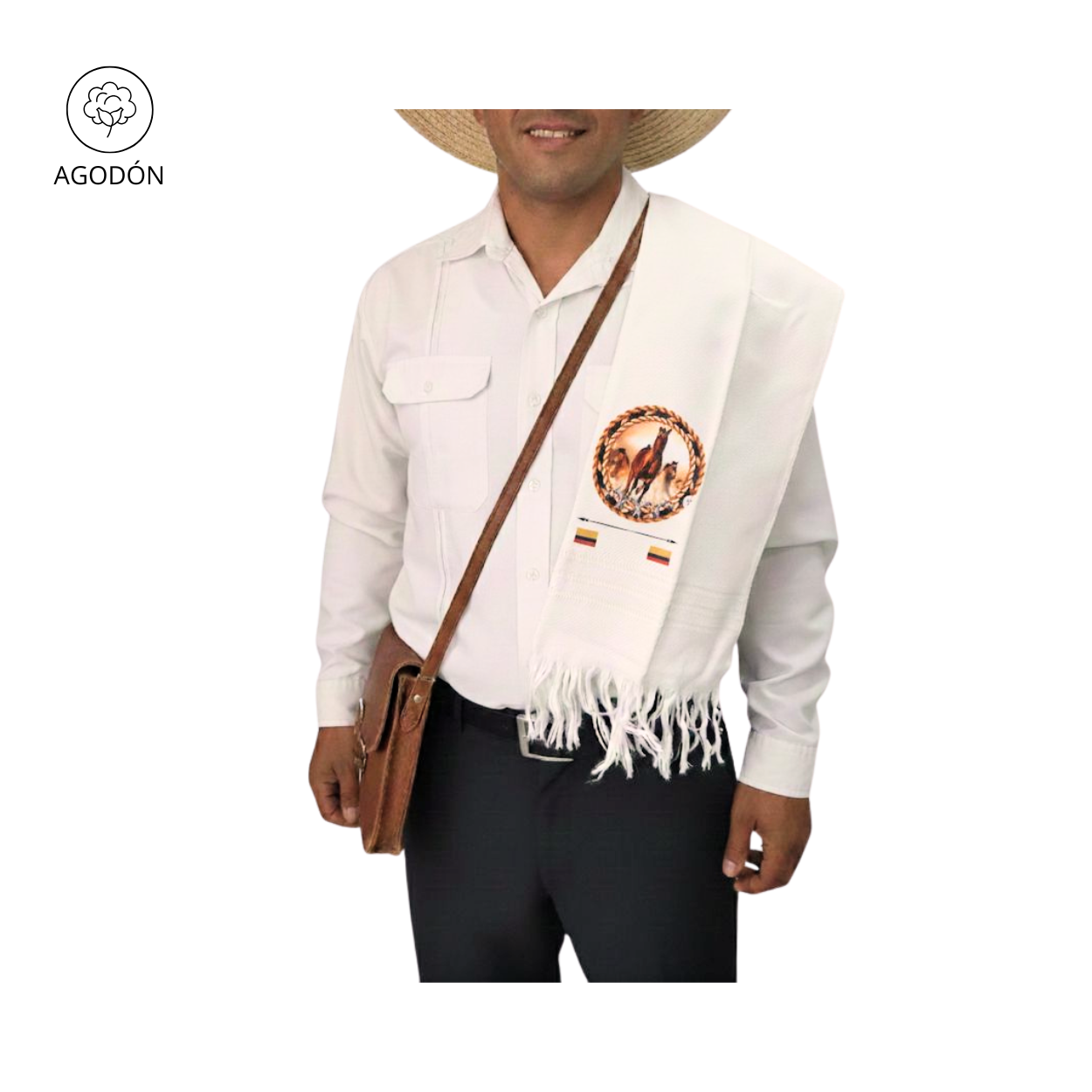 PONCHO DE HOMBRO BLANCO