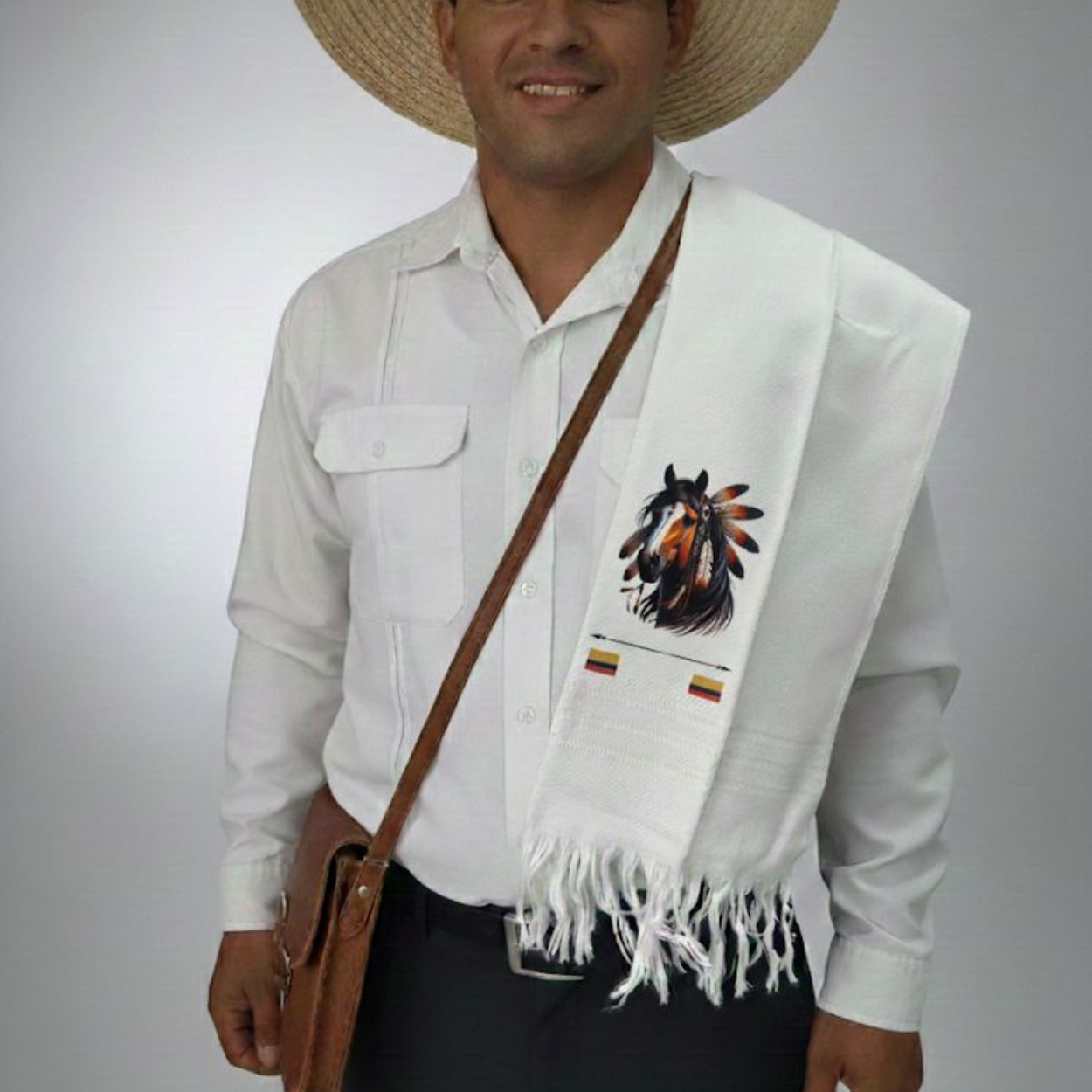PONCHO DE HOMBRO BLANCO