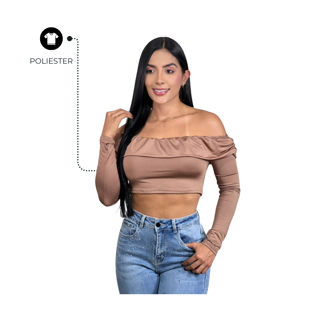 BLUSA DAMA MANGA LARGA