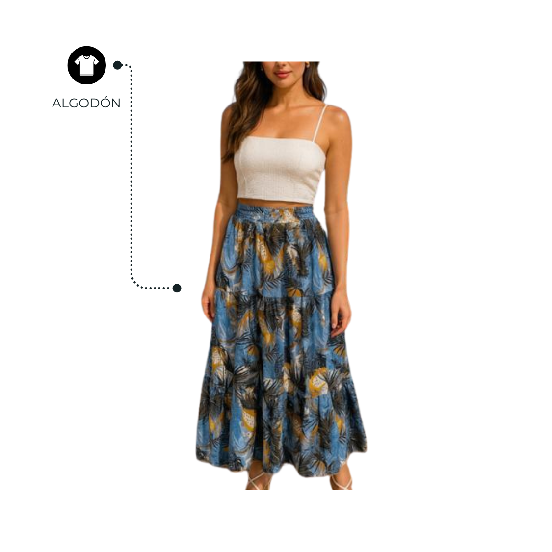 FALDA DAMA ESTAMPADA