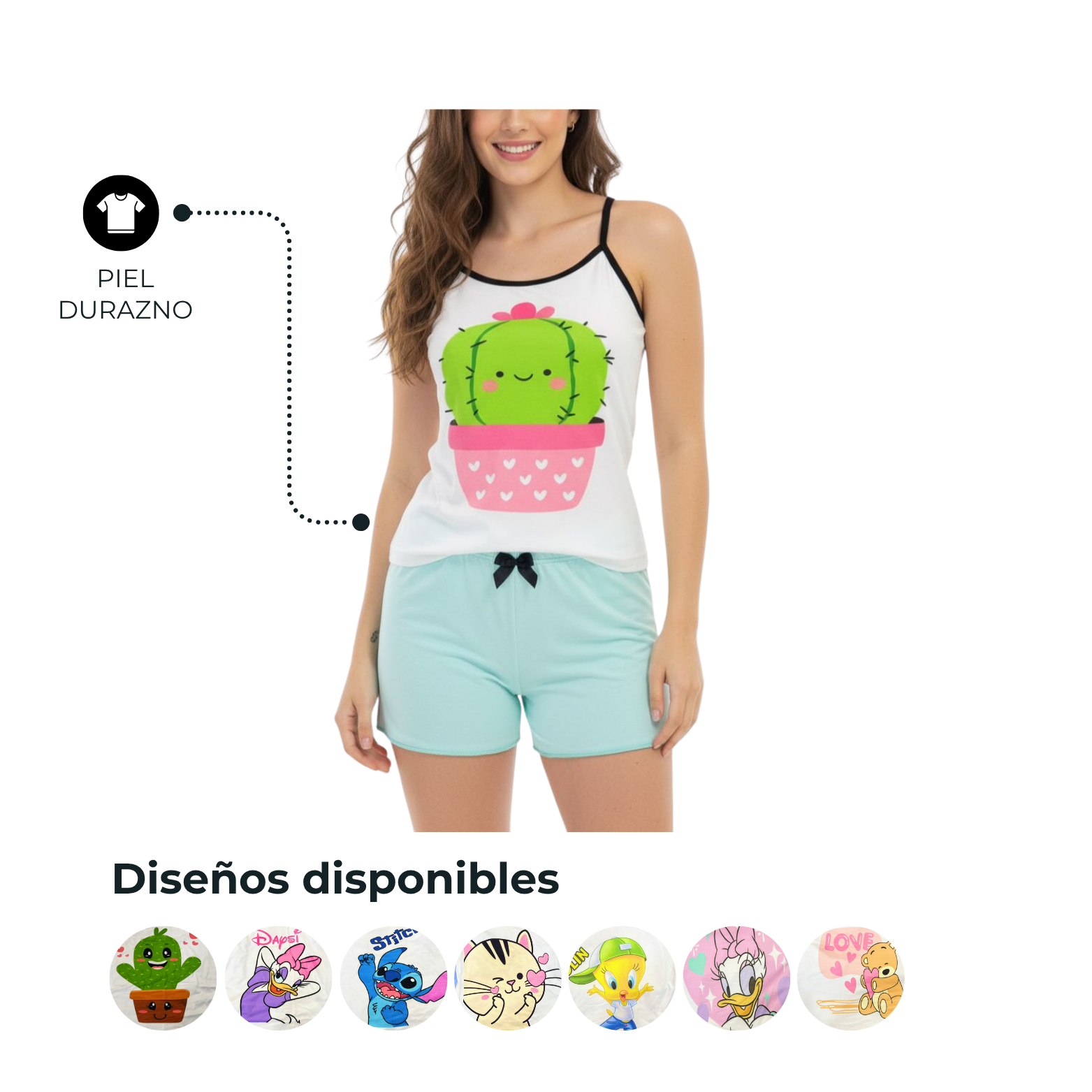 PIJAMA DAMA  ESTAMPADA 